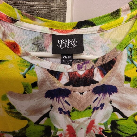Prabal Gurung for Target T-Shirt Multi Color Floral Print - Picture 2 of 4